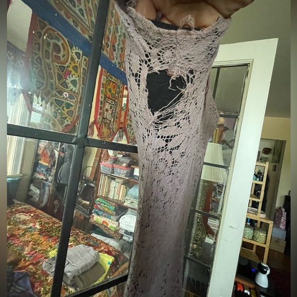 Vintage punk overdyed distressed lace house dress madonna, 80’s 60’s 40’s - Picture 5 of 5